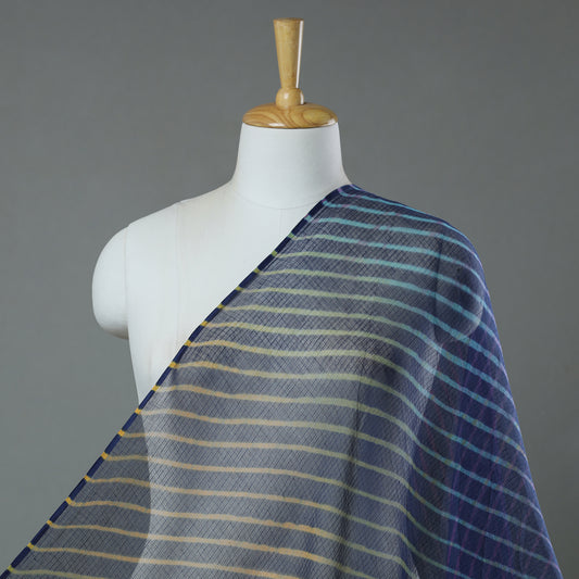 Blue - Leheriya Tie-Dye Kota Doria Cotton Fabric 66