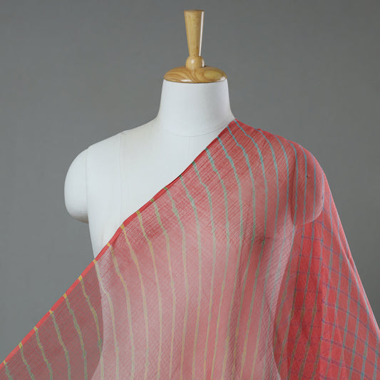 Red - Leheriya Tie-Dye Kota Doria Cotton Fabric 62