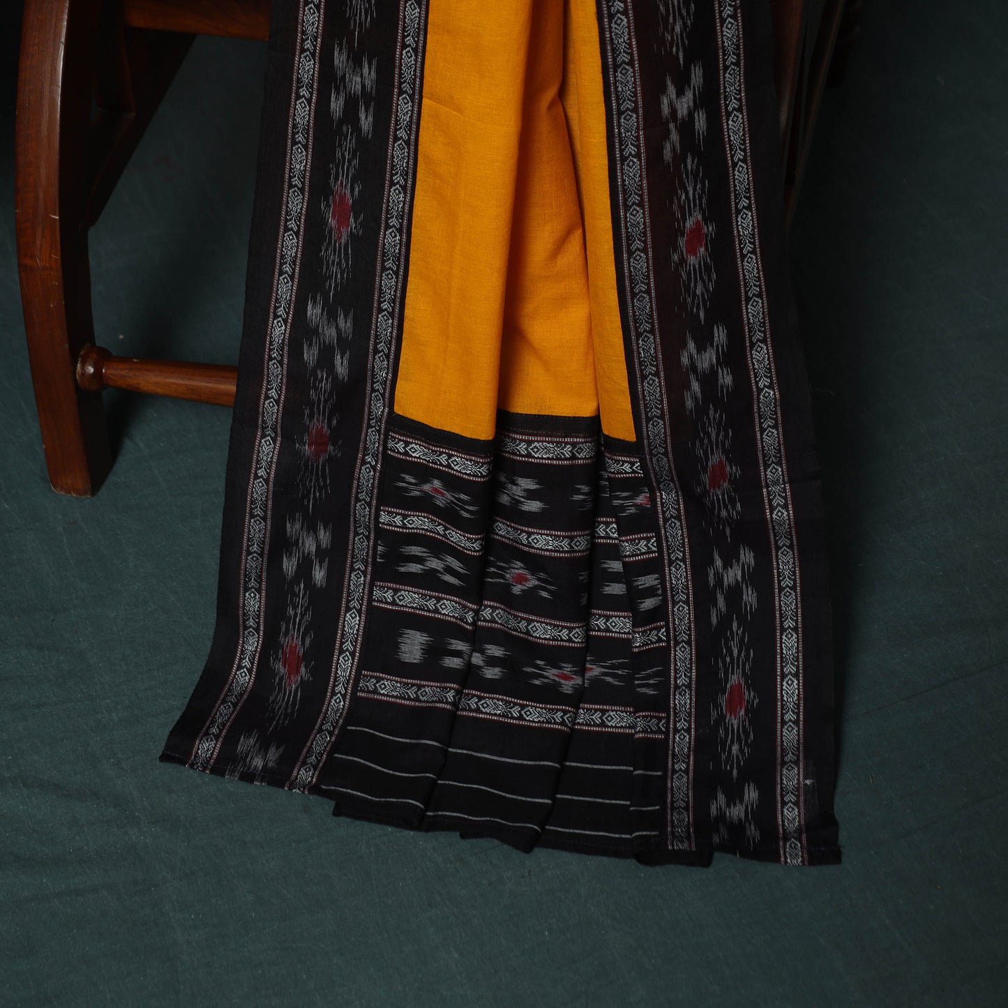 Sambalpuri Ikat Cotton 3pc Unstitched Dress Material Suit Set 16