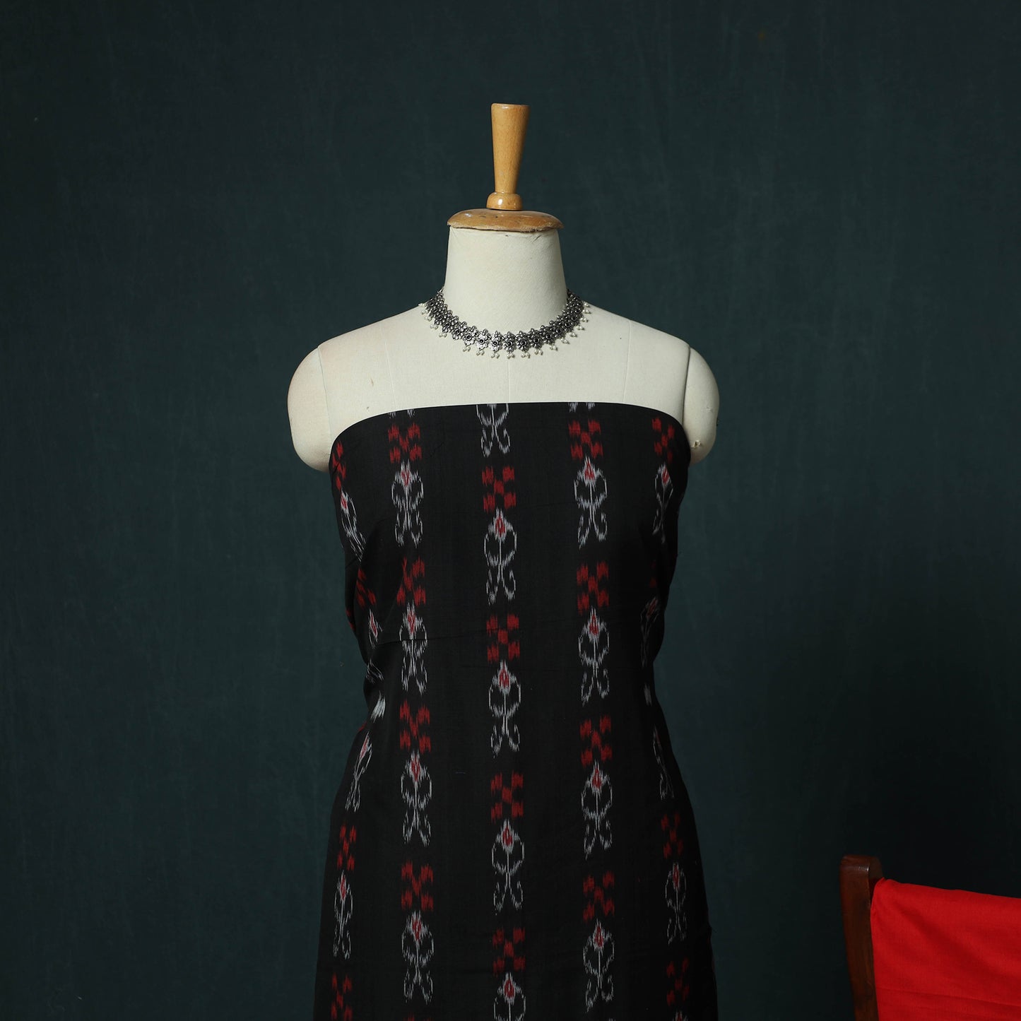 Sambalpuri Ikat Cotton 3pc Unstitched Dress Material Suit Set 19