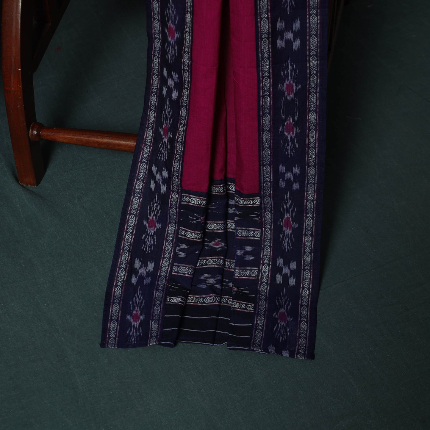 Sambalpuri Ikat Cotton 3pc Unstitched Dress Material Suit Set 24