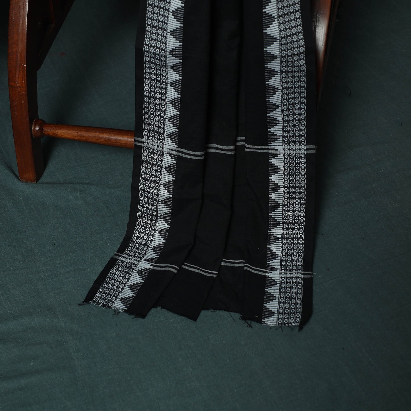Green - Sambalpuri Ikat Cotton 3pc Unstitched Dress Material Suit Set 30