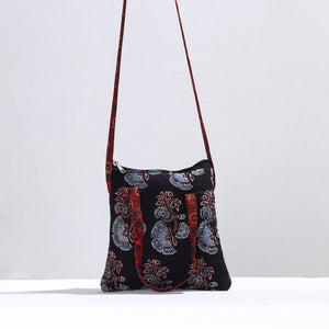 Handmade Quilted Cotton Ajrakh Block Printed Sling Bag 02