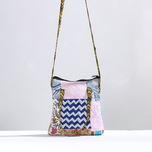 Handmade Quilted Cotton Patchwork Sling Bag 18