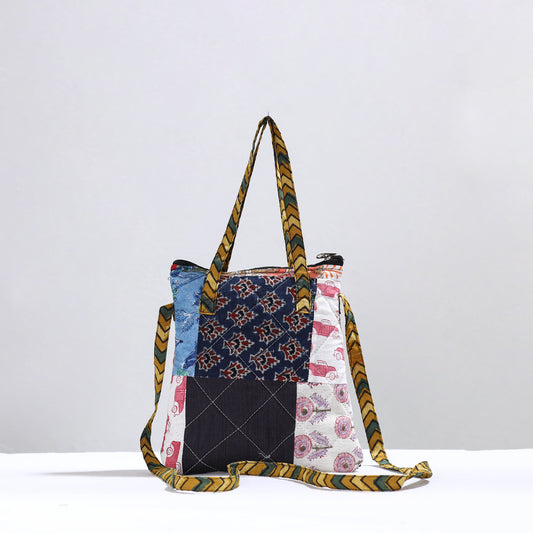 Handmade Quilted Cotton Patchwork Sling Bag 19