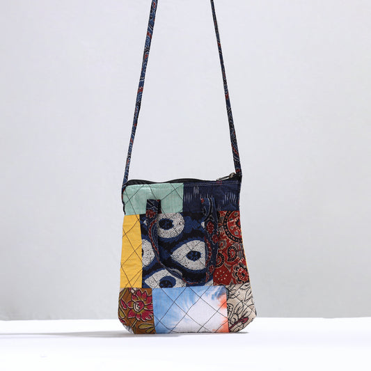 Handmade Quilted Cotton Patchwork Sling Bag 21