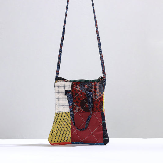 Handmade Quilted Cotton Patchwork Sling Bag 24