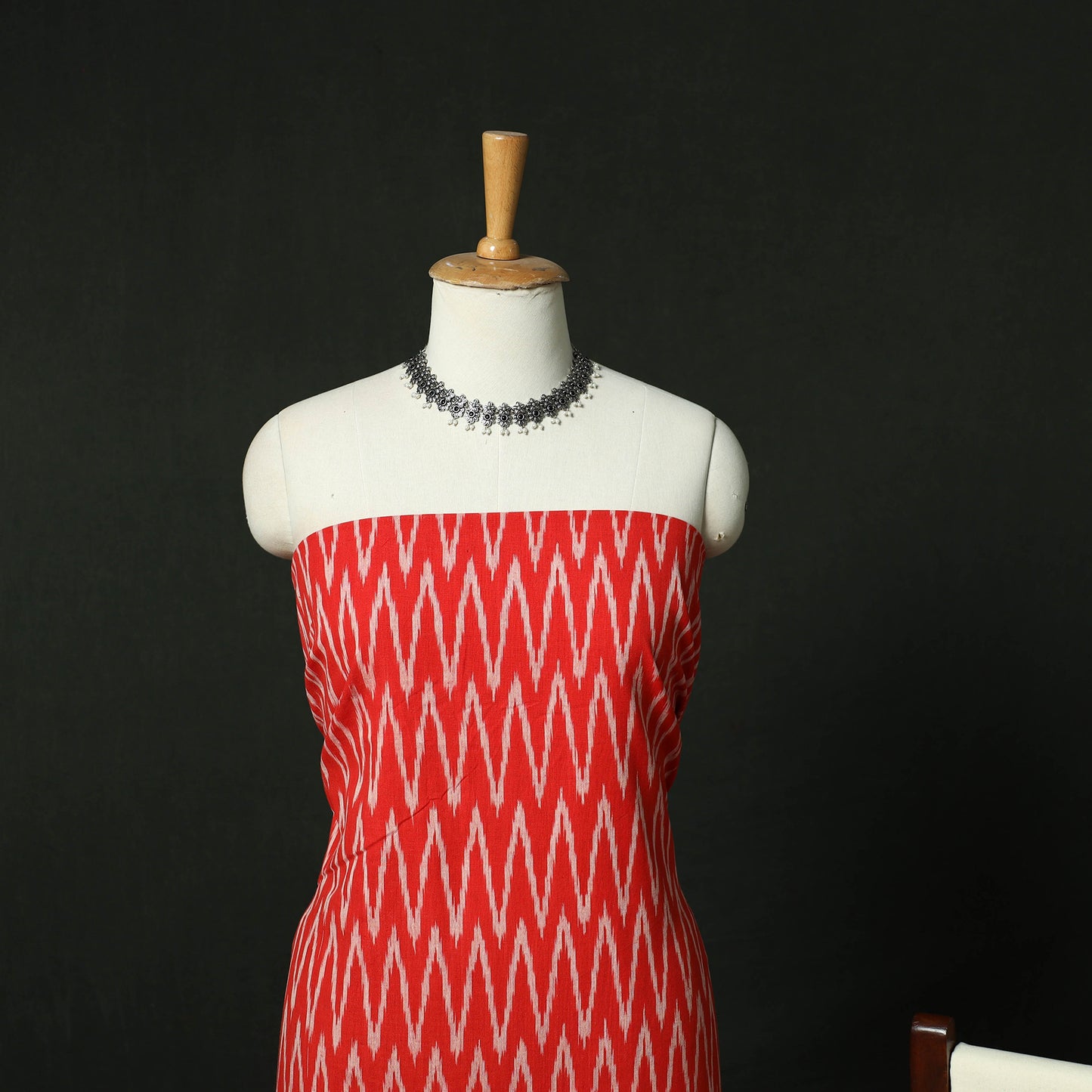 Pochampally Ikat Cotton 3pc Unstitched Dress Material Suit Set 05