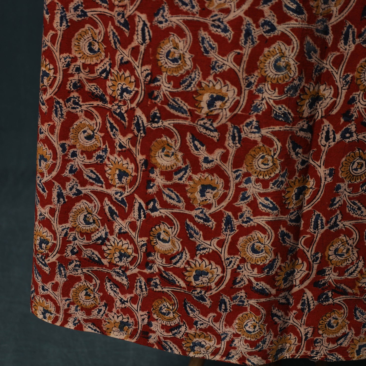 Pedana Hand Block Print Natural Dyed Cotton Kalamkari 2pc Unstitched Dress Material Kurta Set 13