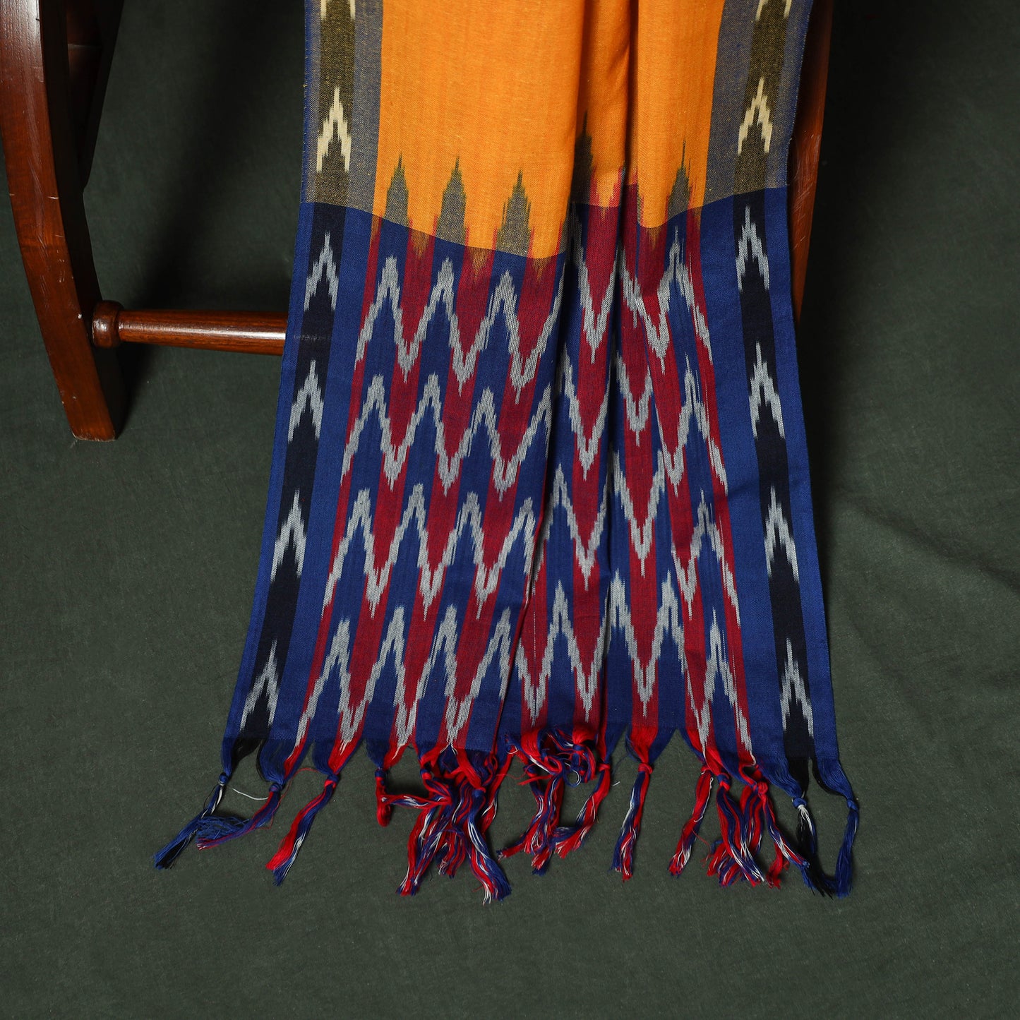 Pochampally Ikat Cotton 3pc Unstitched Dress Material Suit Set 07