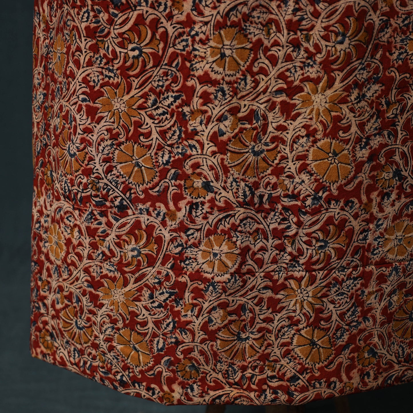 Pedana Hand Block Print Natural Dyed Cotton Kalamkari 2pc Unstitched Dress Material Kurta Set 15
