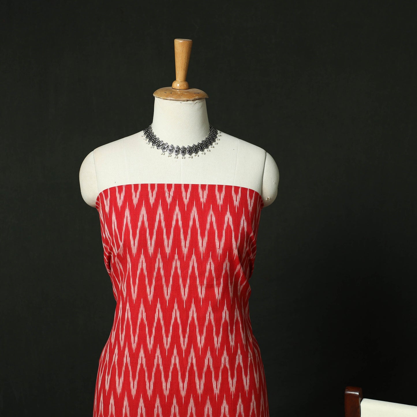 Pochampally Ikat Cotton 3pc Unstitched Dress Material Suit Set 09