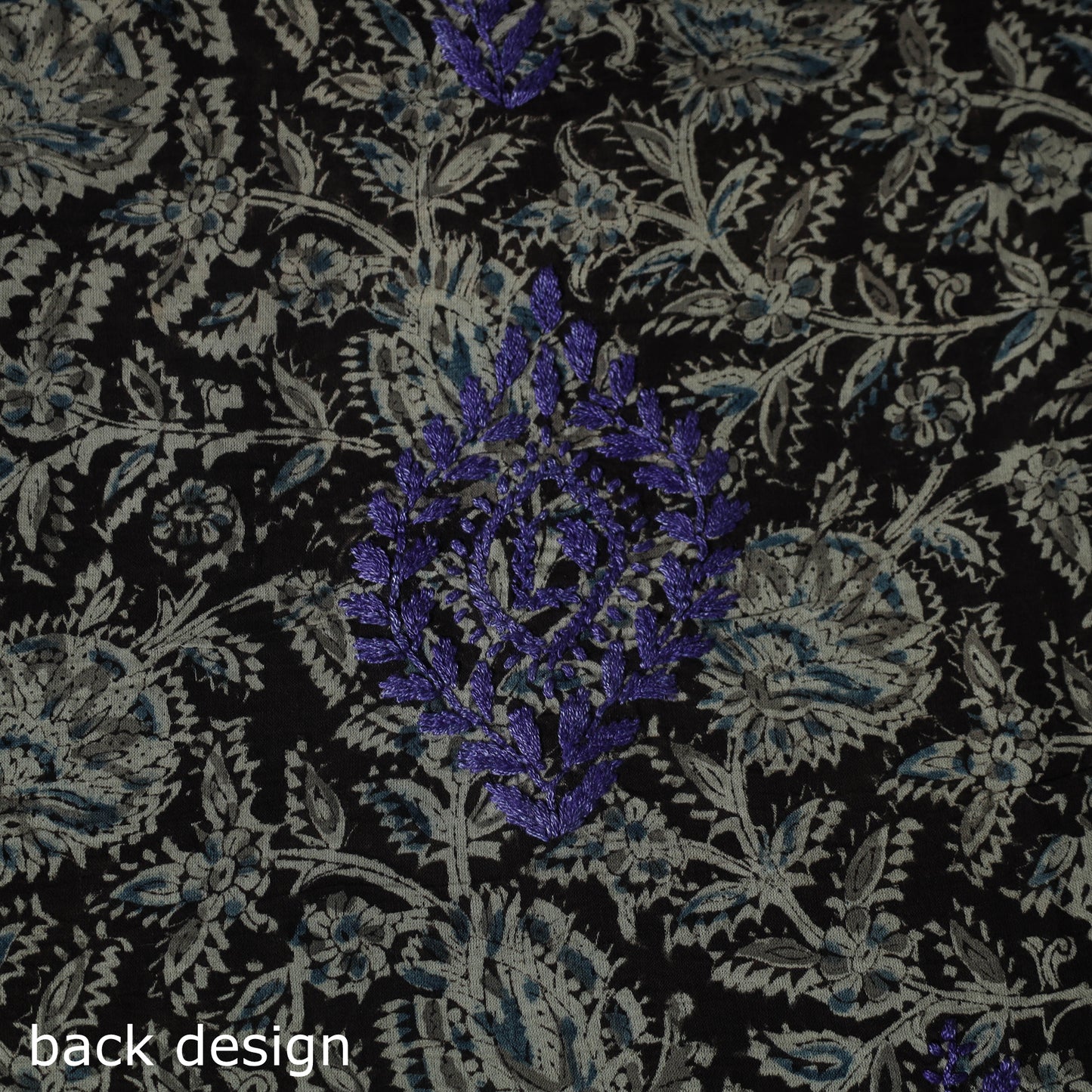 Lucknowi Chikankari Hand Embroidered Kalamkari Cotton Unstitched Kurta Material (2.5M) 22