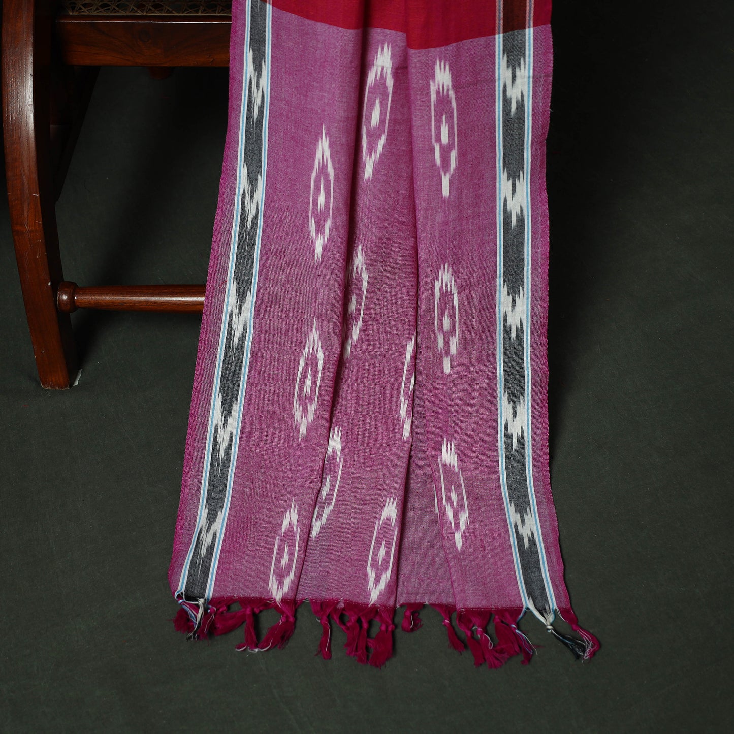 Pochampally Ikat Cotton 3pc Unstitched Dress Material Suit Set 14