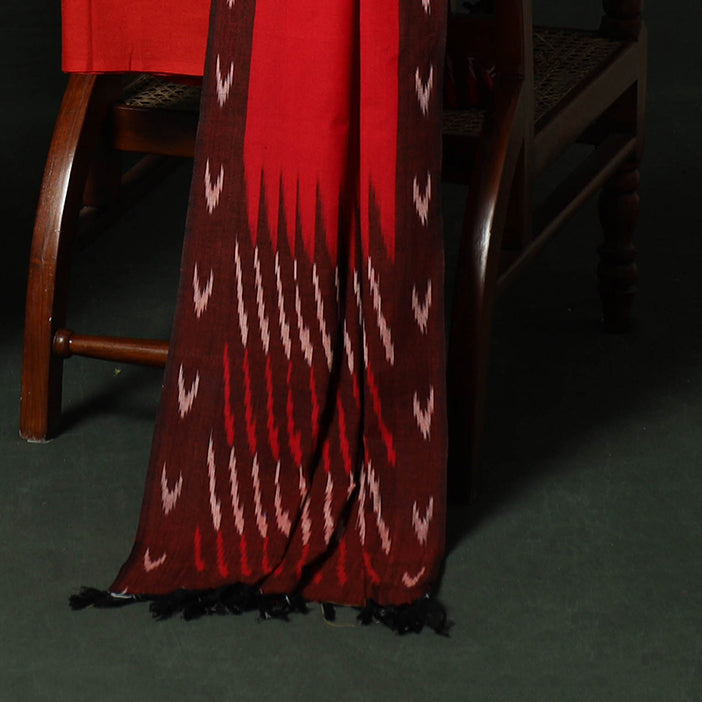 Pochampally Ikat Cotton 3pc Unstitched Dress Material Suit Set 16