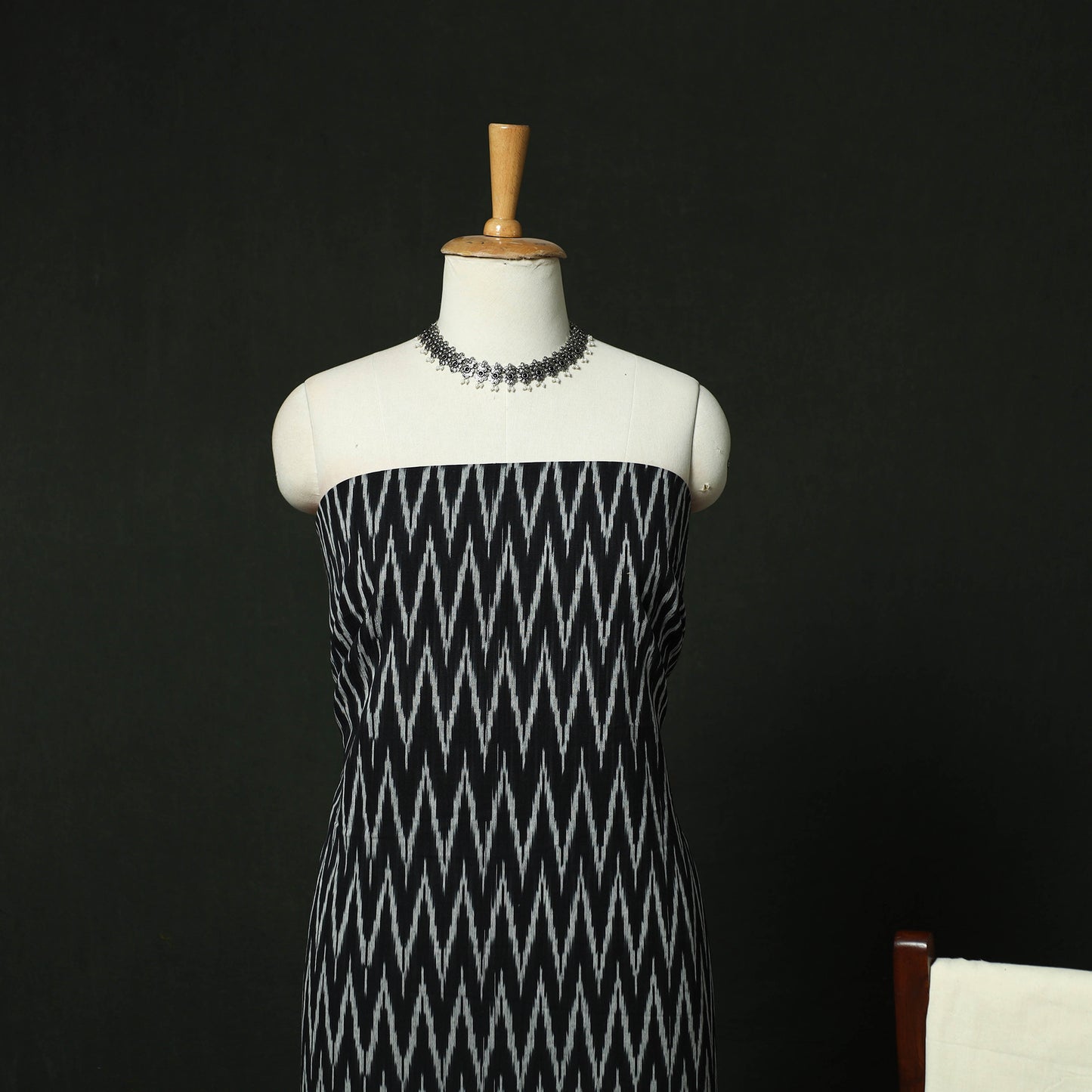 Pochampally Ikat Cotton 3pc Unstitched Dress Material Suit Set 17