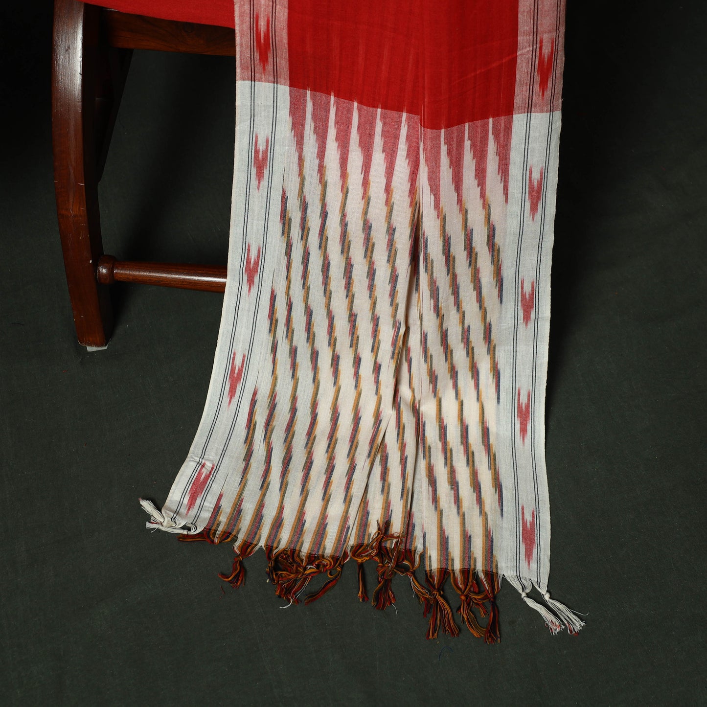 Pochampally Ikat Cotton 3pc Unstitched Dress Material Suit Set 19