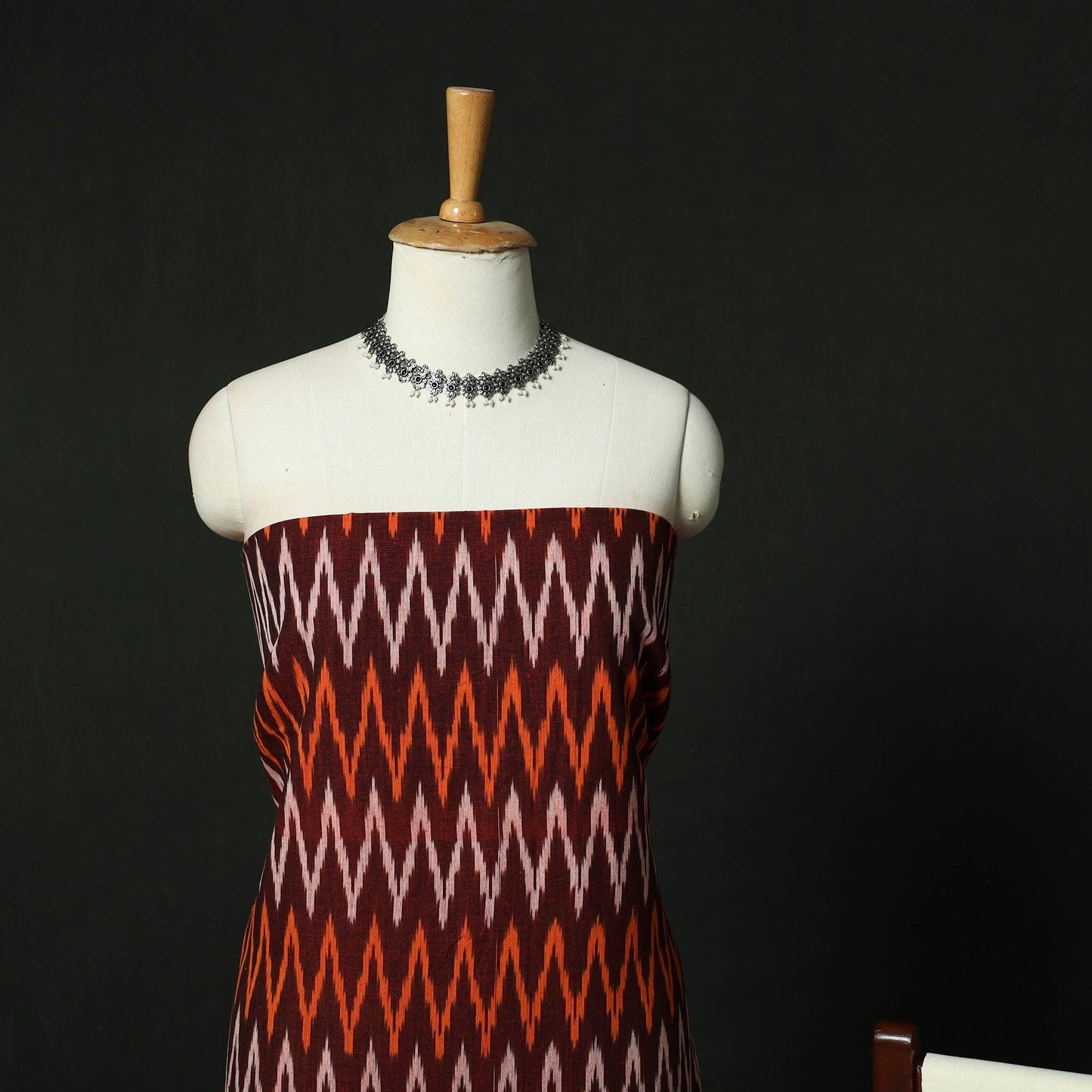 Pochampally Ikat Cotton 3pc Unstitched Dress Material Suit Set 23