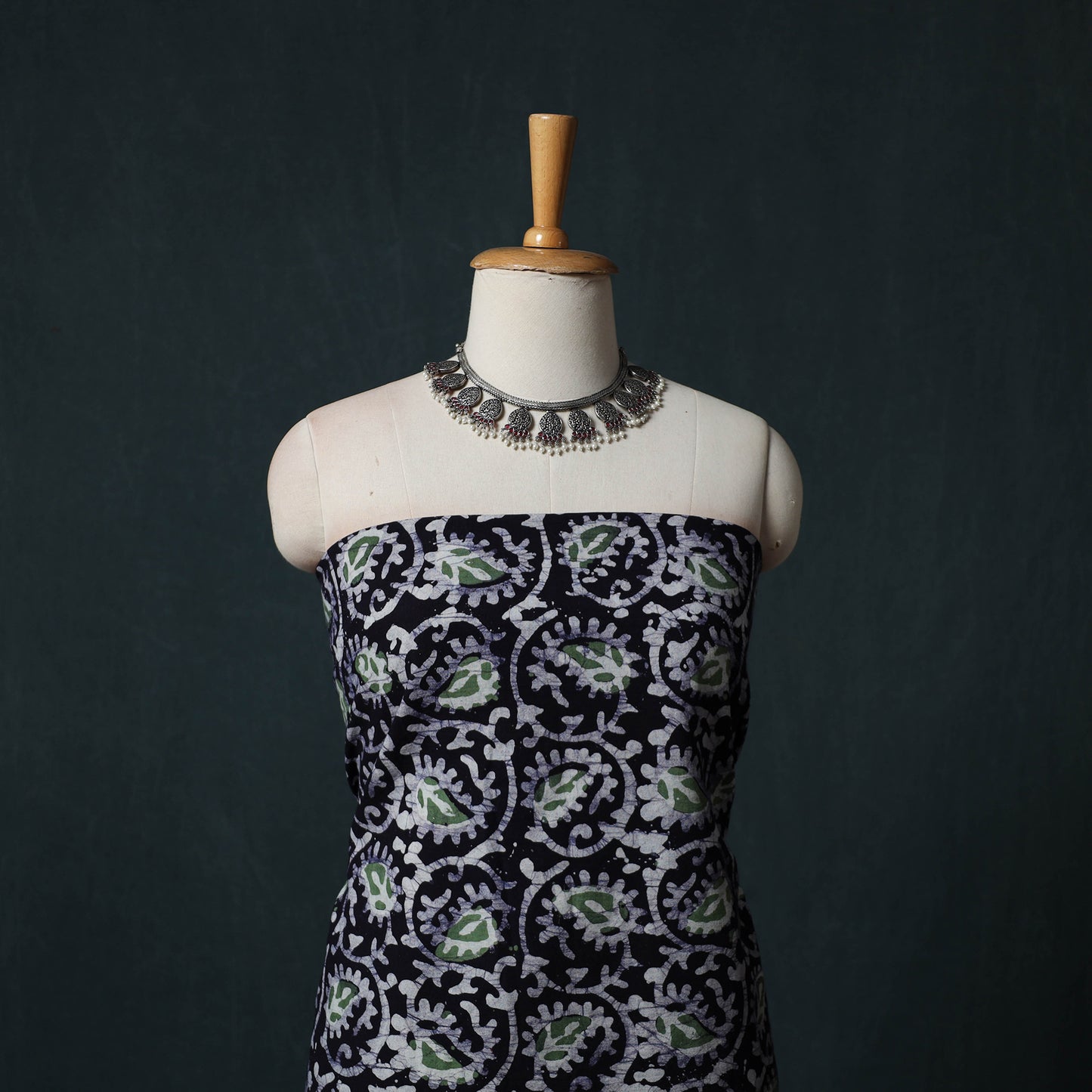 Hand Block Batik Print Cotton 2pc Unstitched Dress Material Kurta Set 20