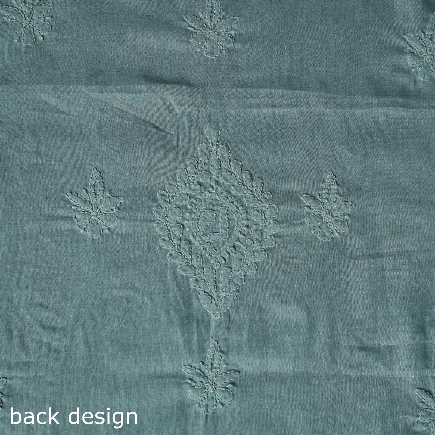 Lucknow Chikankari Parsi Style Hand Embroidered Pure Mul Cotton Unstitched Kurta Material (2.8M) 03