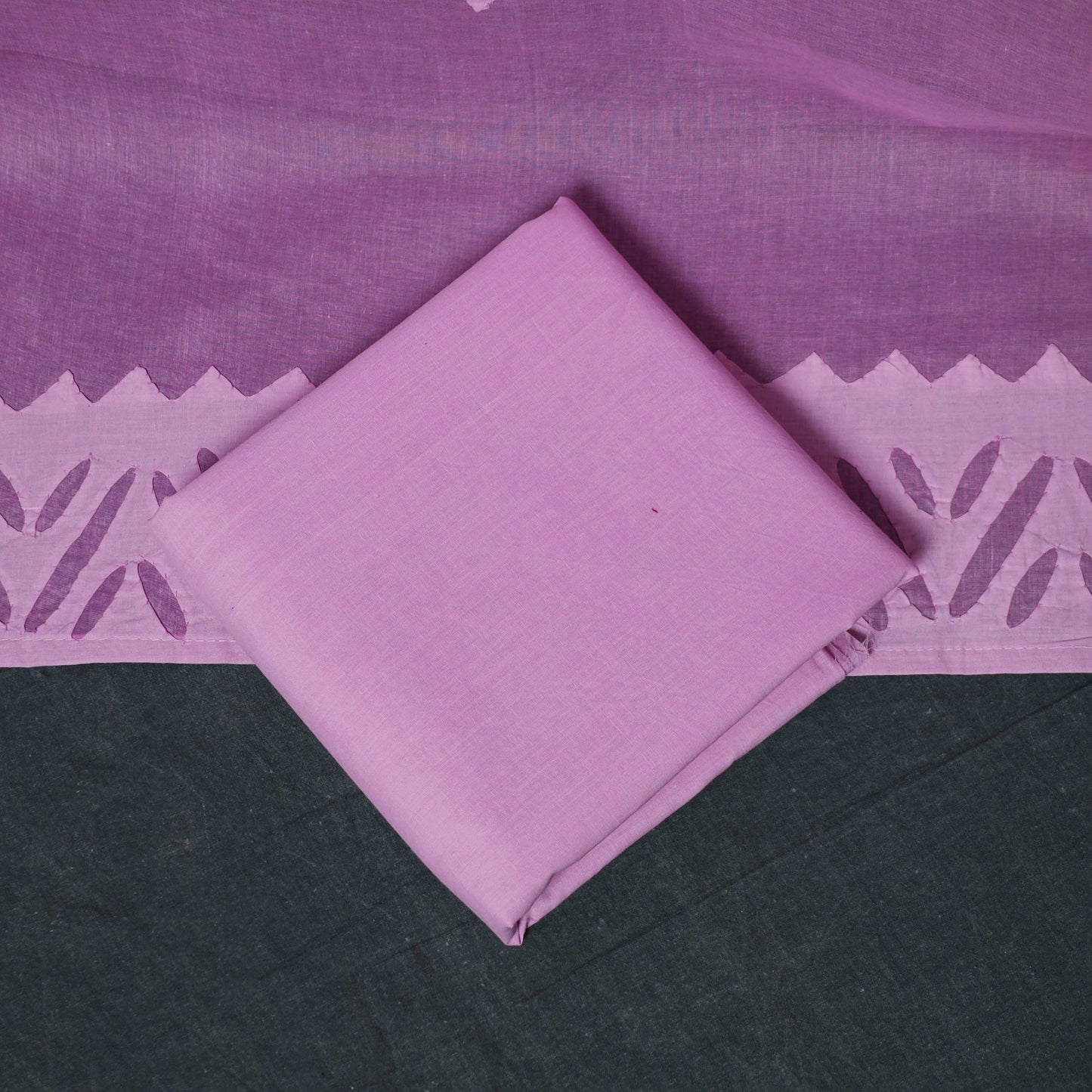 Barmer Applique Cutwork Cotton 3pc Unstitched Dress Material Suit Set 07