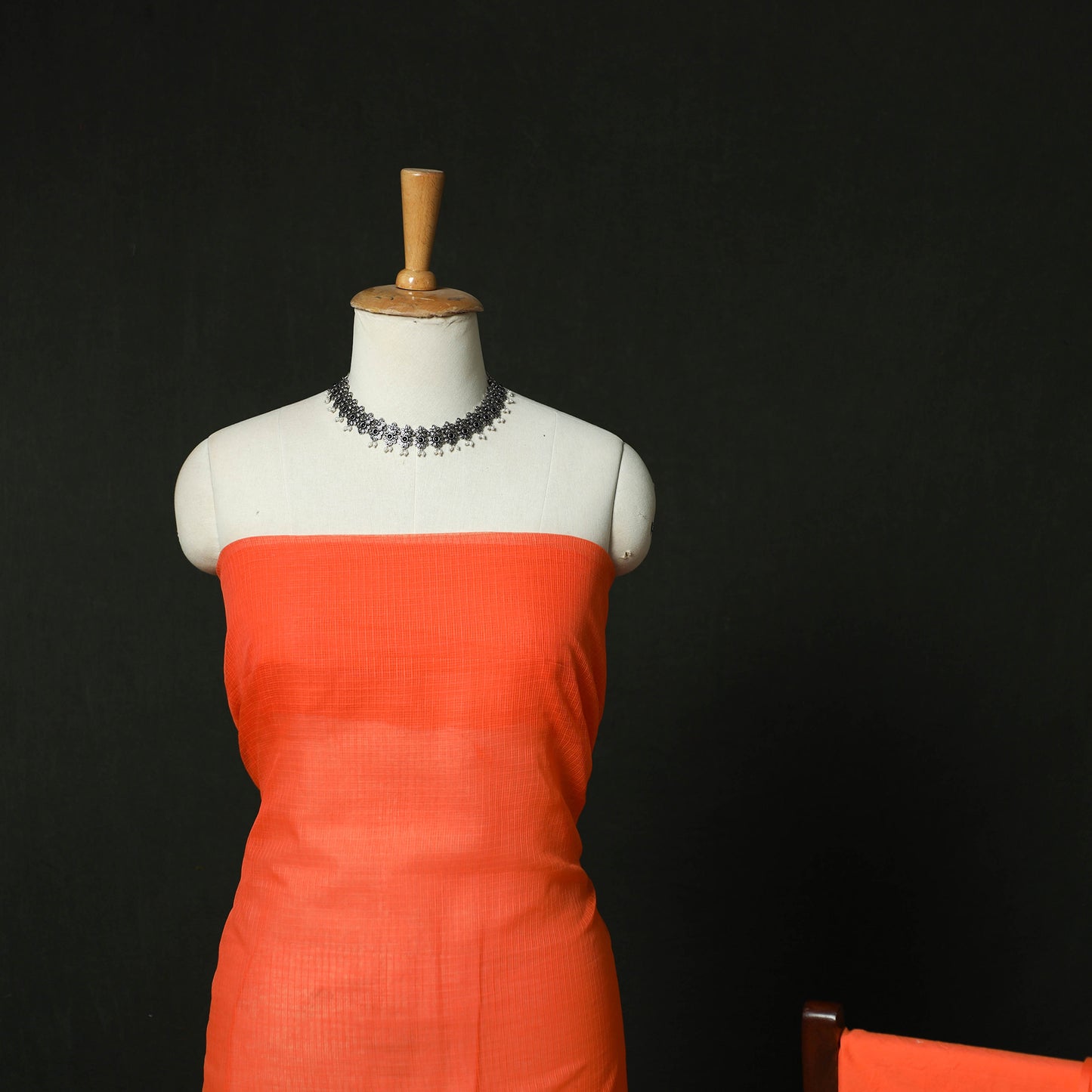 Shibori Tie-Dye Kota Doria Cotton 3pc Unstitched Dress Material Suit Set 06