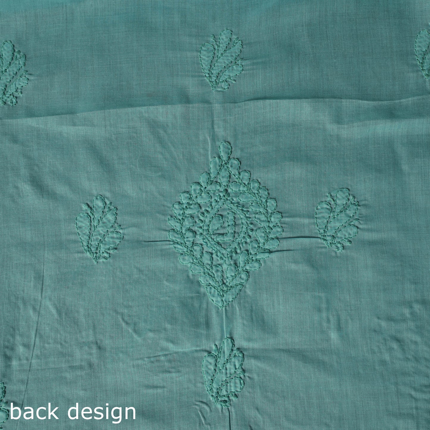 Lucknow Chikankari Parsi Style Hand Embroidered Pure Mul Cotton Unstitched Kurta Material (2.8M) 21