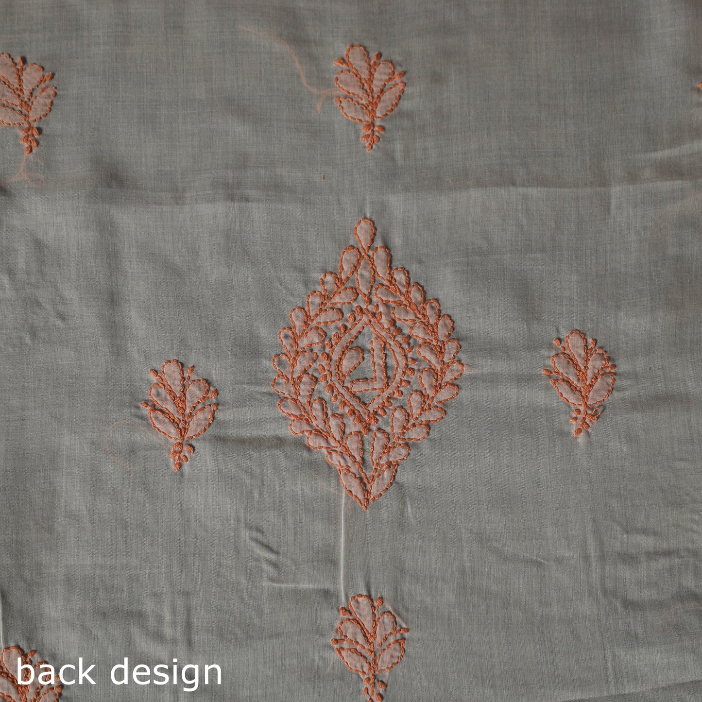Lucknow Chikankari Parsi Style Hand Embroidered Pure Mul Cotton Unstitched Kurta Material (2.8M) 22