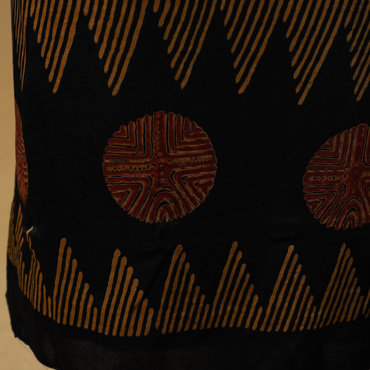 Bagru Hand Block Print Natural Dyed Modal Silk 2pc Unstitched Dress Material Kurta Set 11