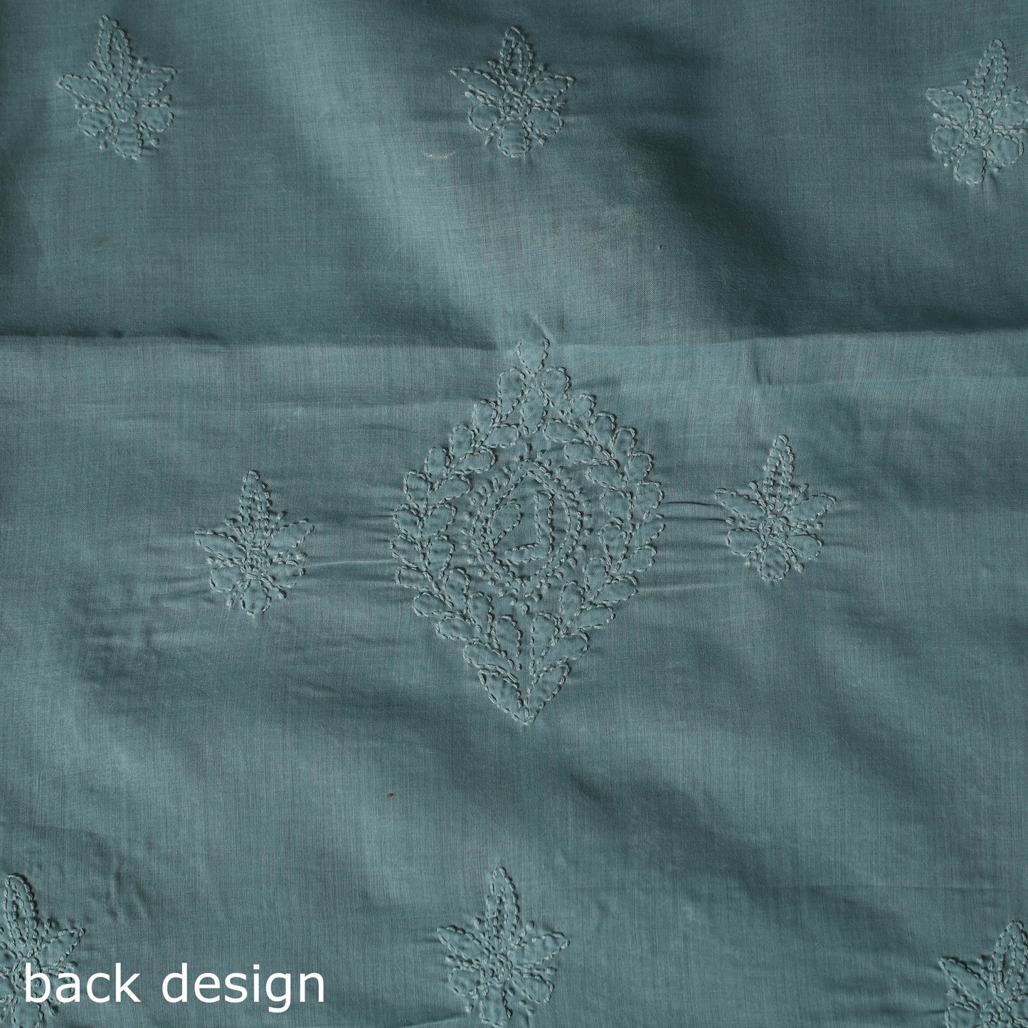 Lucknow Chikankari Parsi Style Hand Embroidered Pure Mul Cotton Unstitched Kurta Material (2.8M) 25