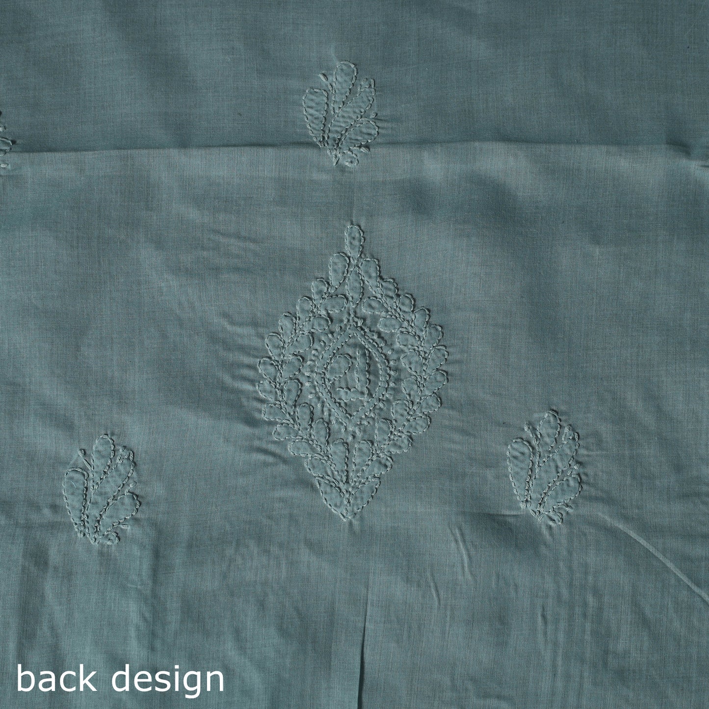 Lucknow Chikankari Parsi Style Hand Embroidered Pure Mul Cotton Unstitched Kurta Material (2.8M) 26