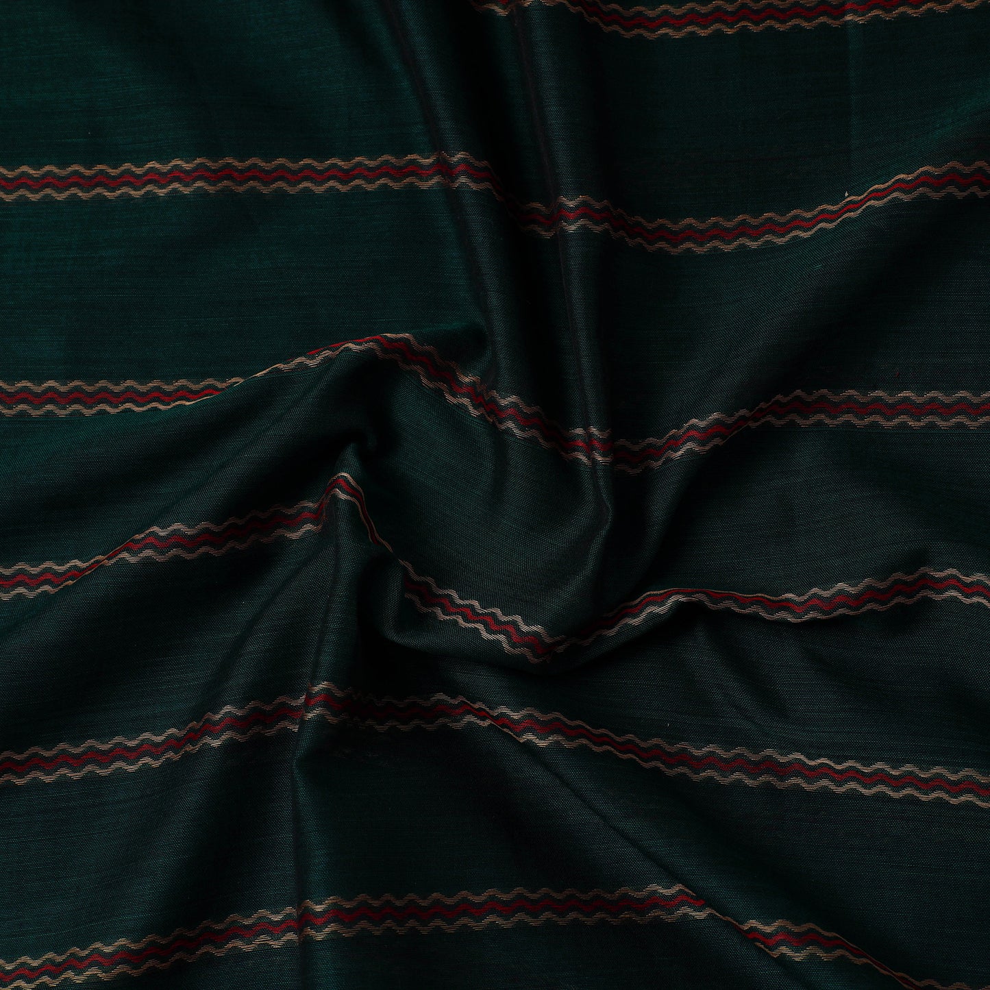 Buy Green Mercerised Cotton Thread Work Dharwad Fabric
