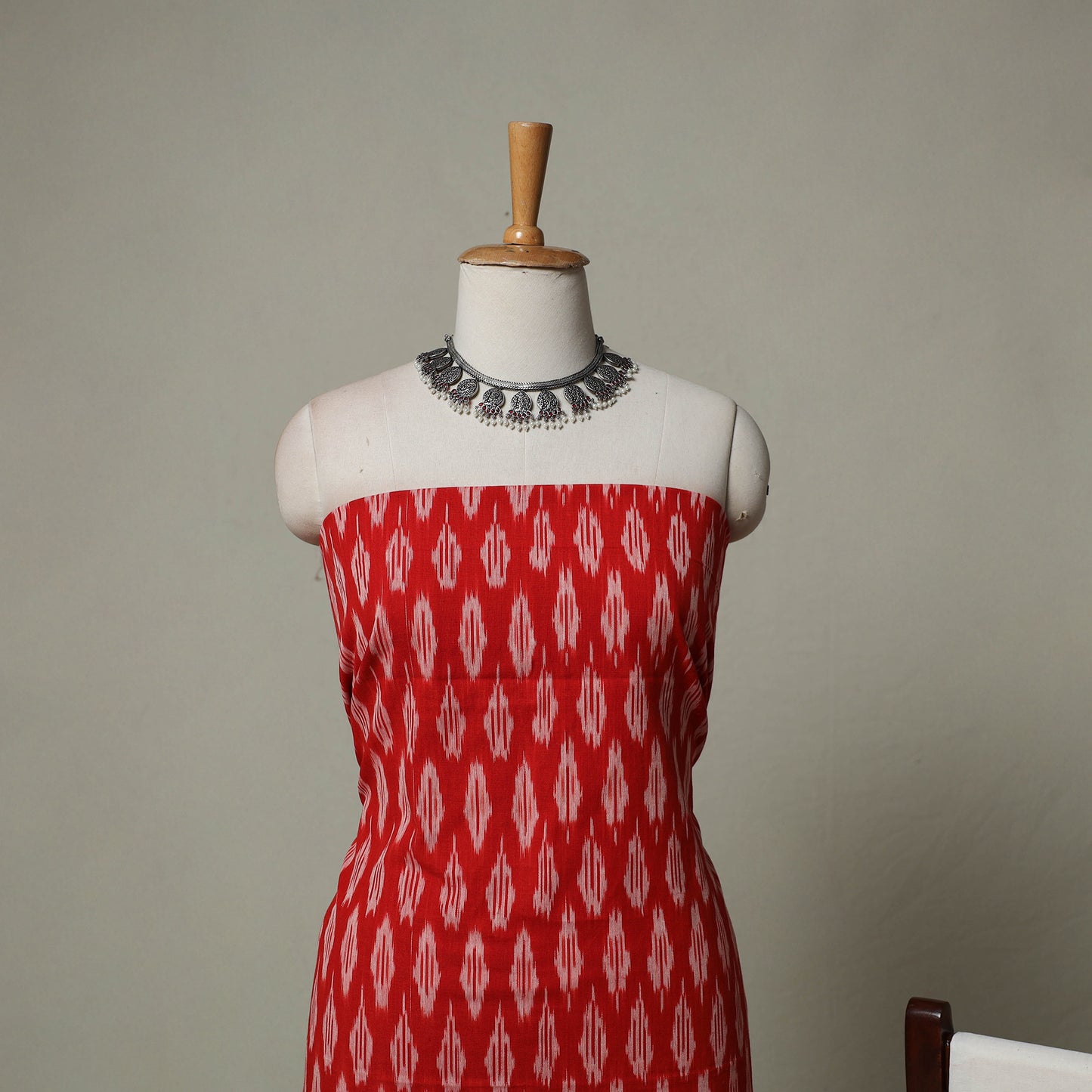 Pochampally Ikat Weave 3pc Cotton Unstitched Dress Material Suit Set 02