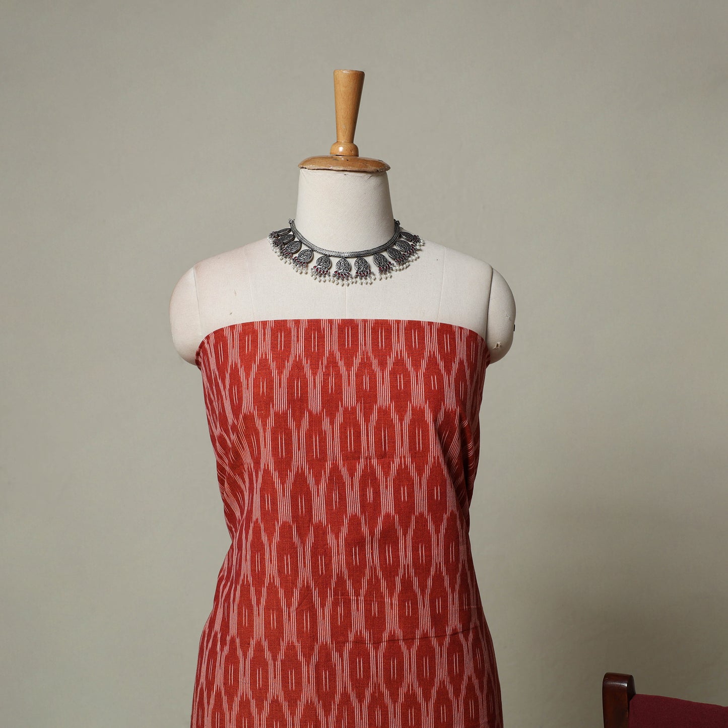 Pochampally Ikat Weave 3pc Cotton Unstitched Dress Material Suit Set 03