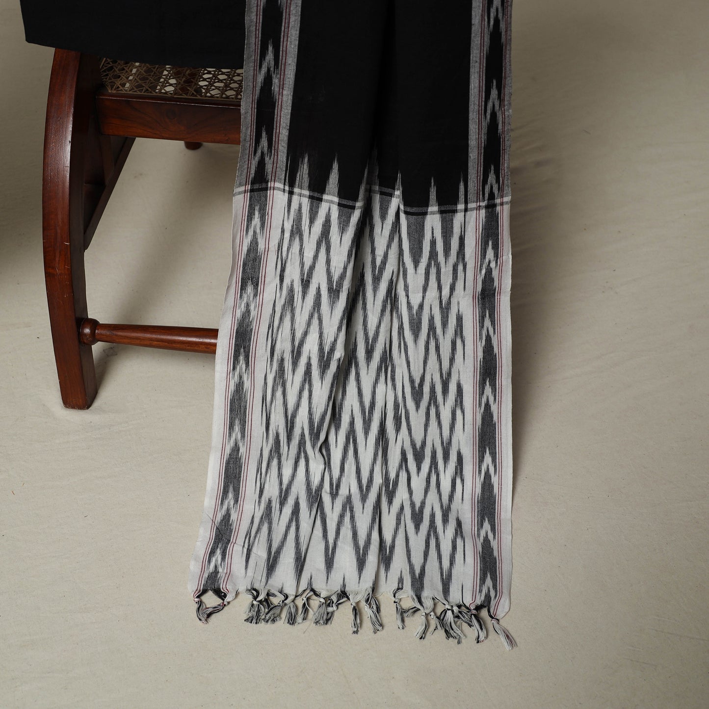 Pochampally Ikat Weave 3pc Cotton Unstitched Dress Material Suit Set 08
