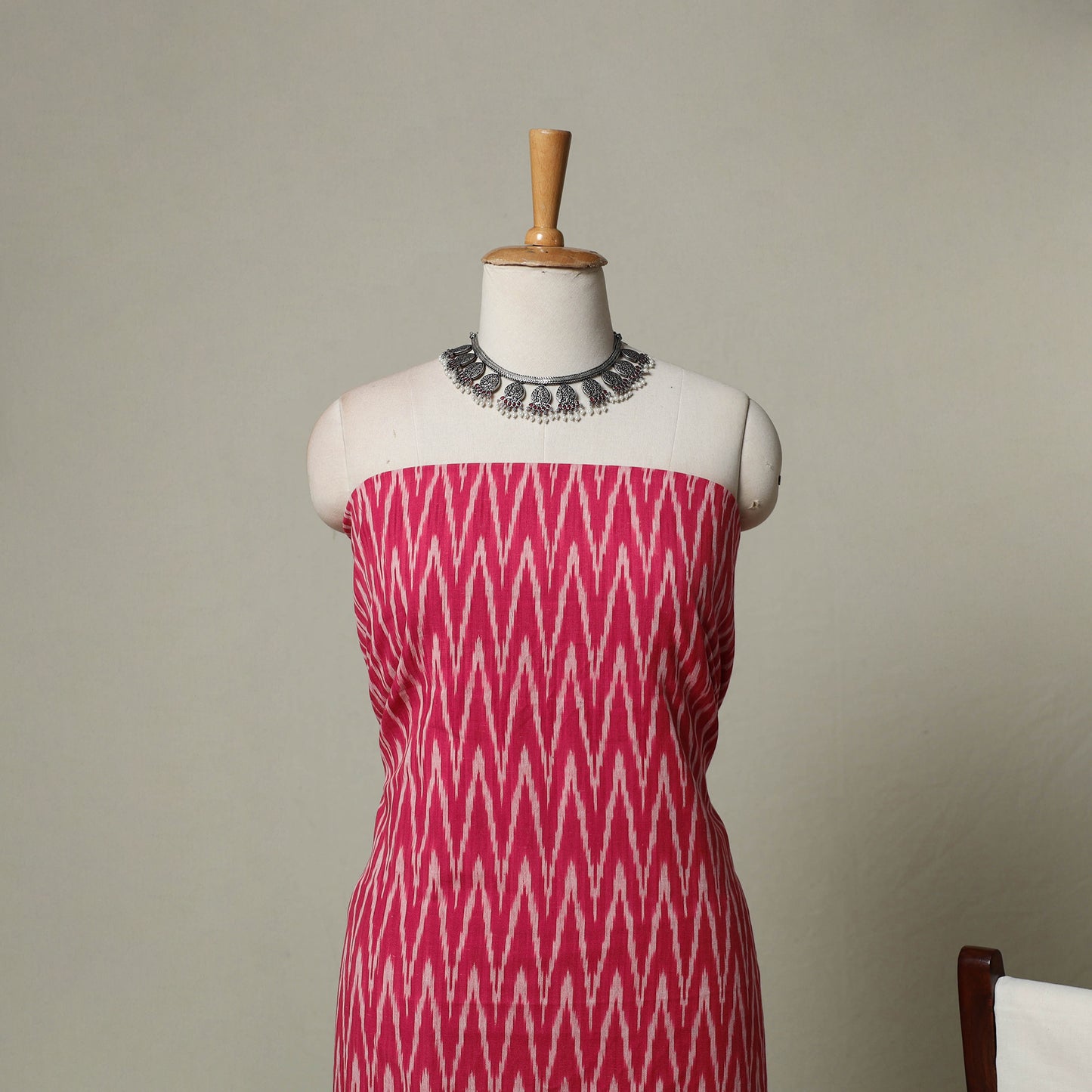 Pochampally Ikat Weave 3pc Cotton Unstitched Dress Material Suit Set 10