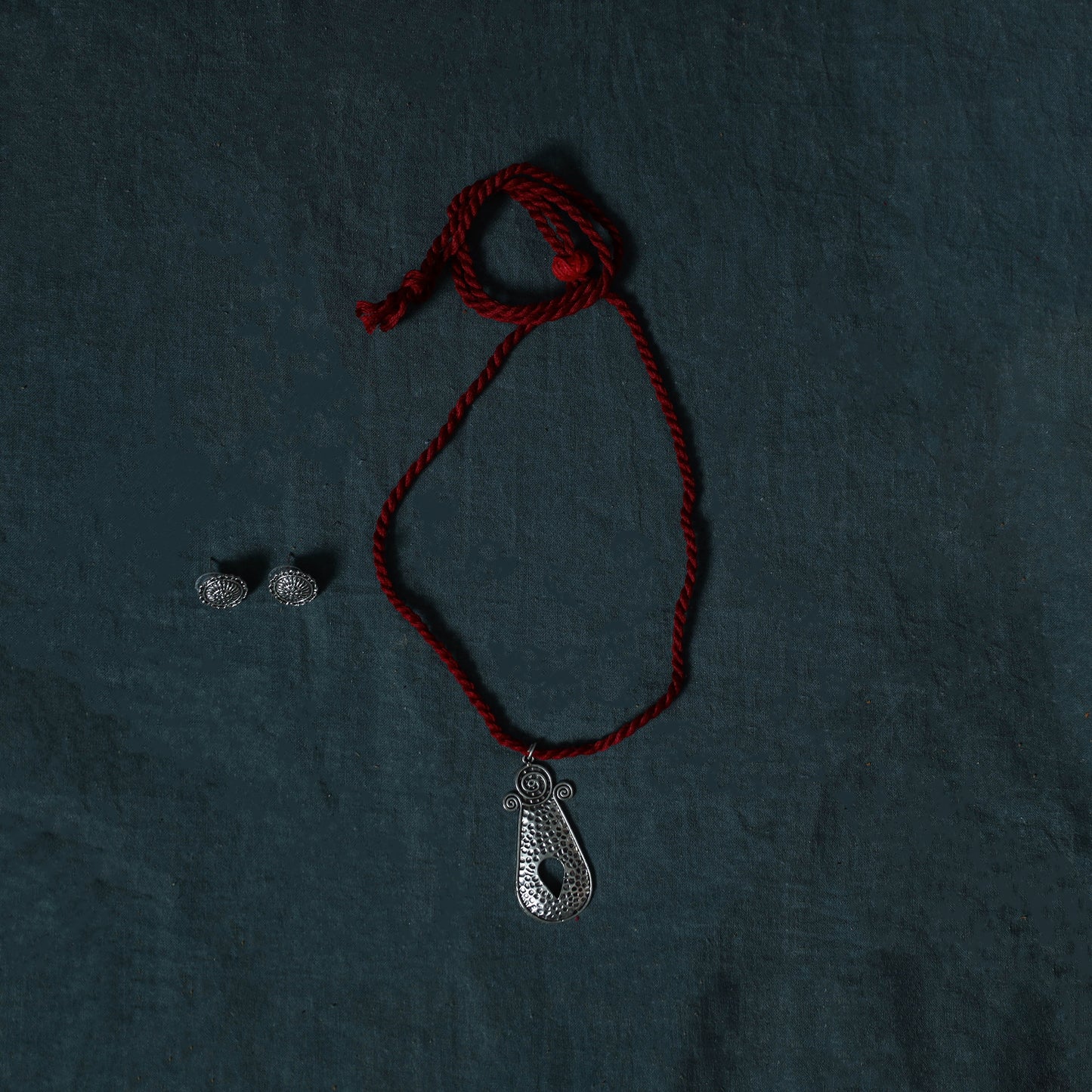 Leheriya Tie-Dye Cotton 2pc Unstitched Dress Material Kurta Set with Jewellery Set 29