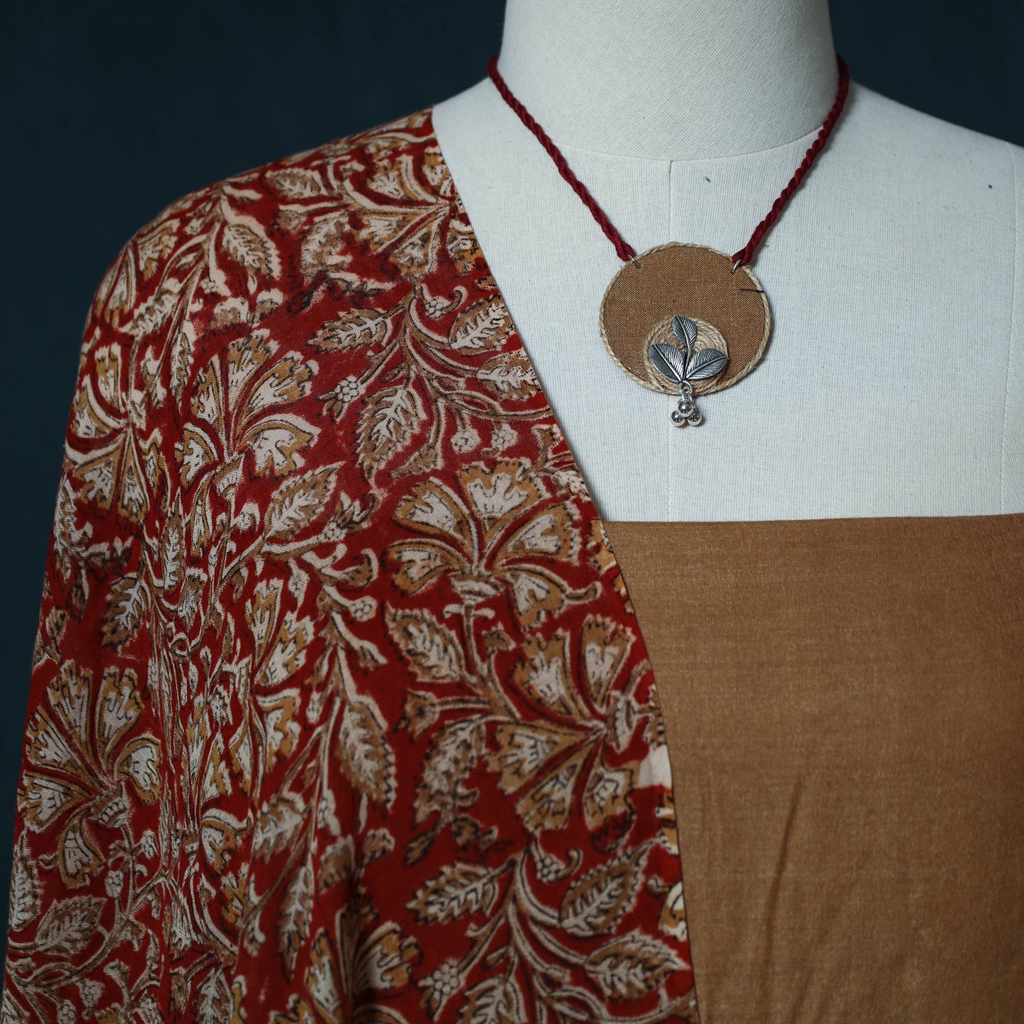 Plain Flex Cotton 2pc Unstitched Dress Material Kurta Set with Jewellery Set 24