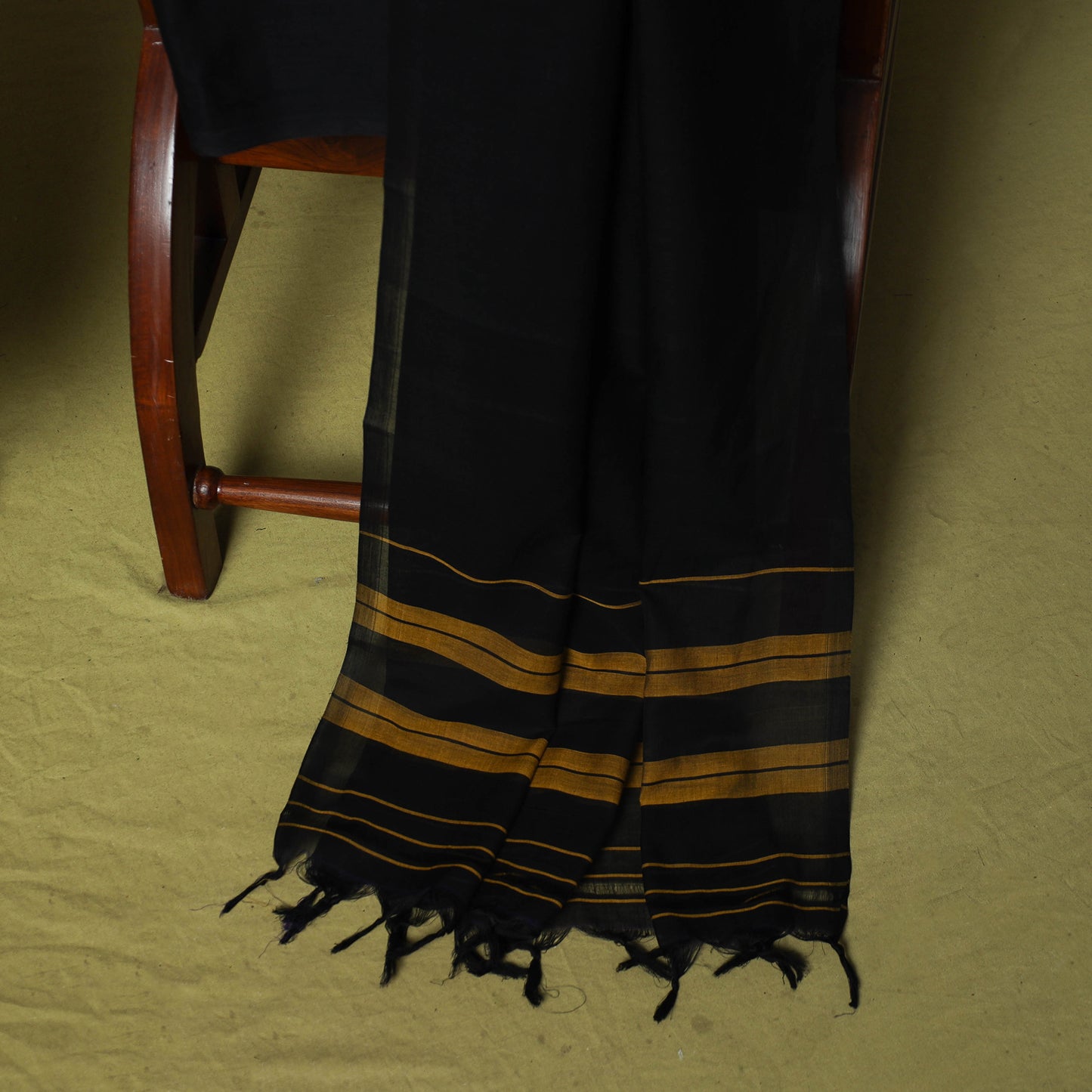 Black - Dharwad Cotton 3pc Unstitched Dress Material Suit Set 25