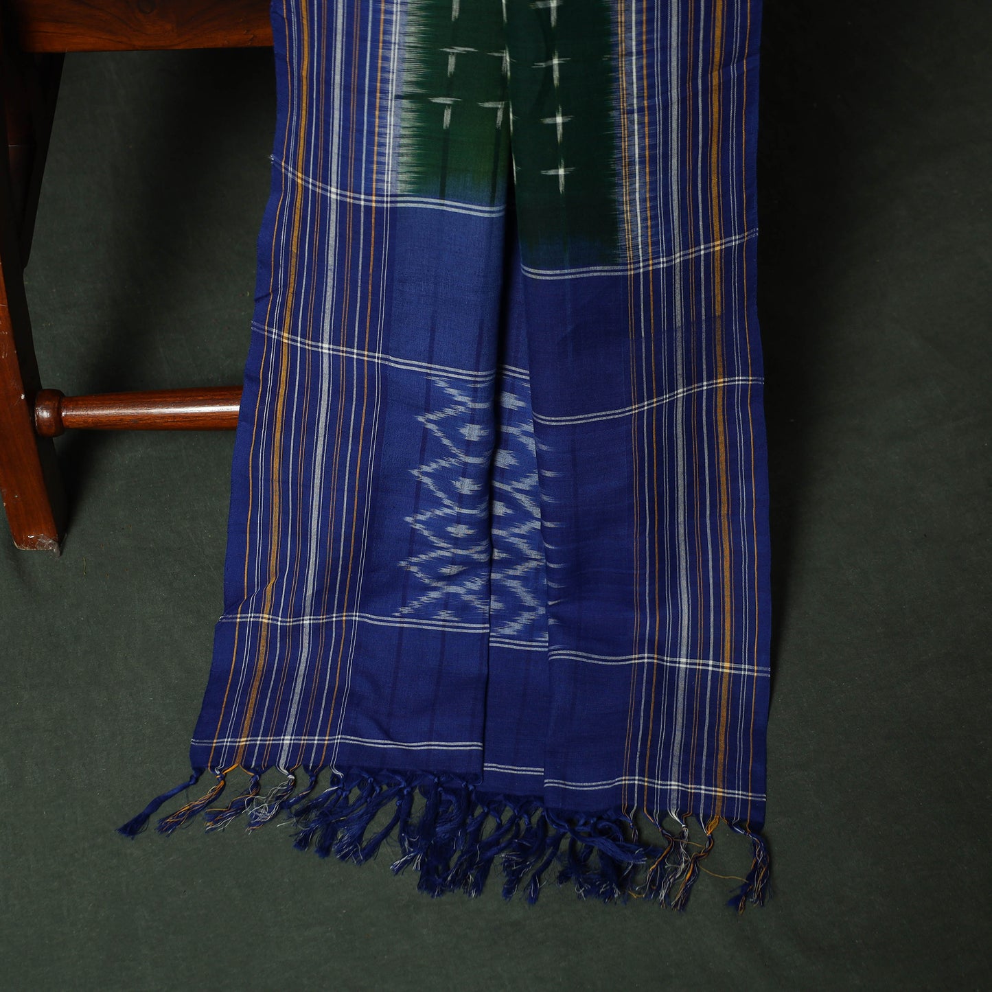 Pochampally Ikat Cotton 3pc Unstitched Dress Material Suit Set 17