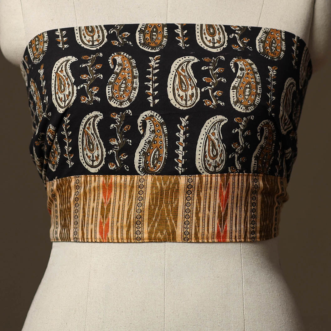 Bagru Hand Block Print Natural Dyed Cotton Blouse Piece 78