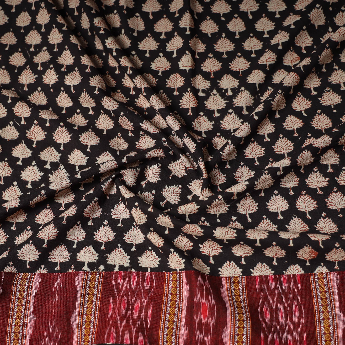 Bagru Hand Block Print Natural Dyed Cotton Blouse Piece 43