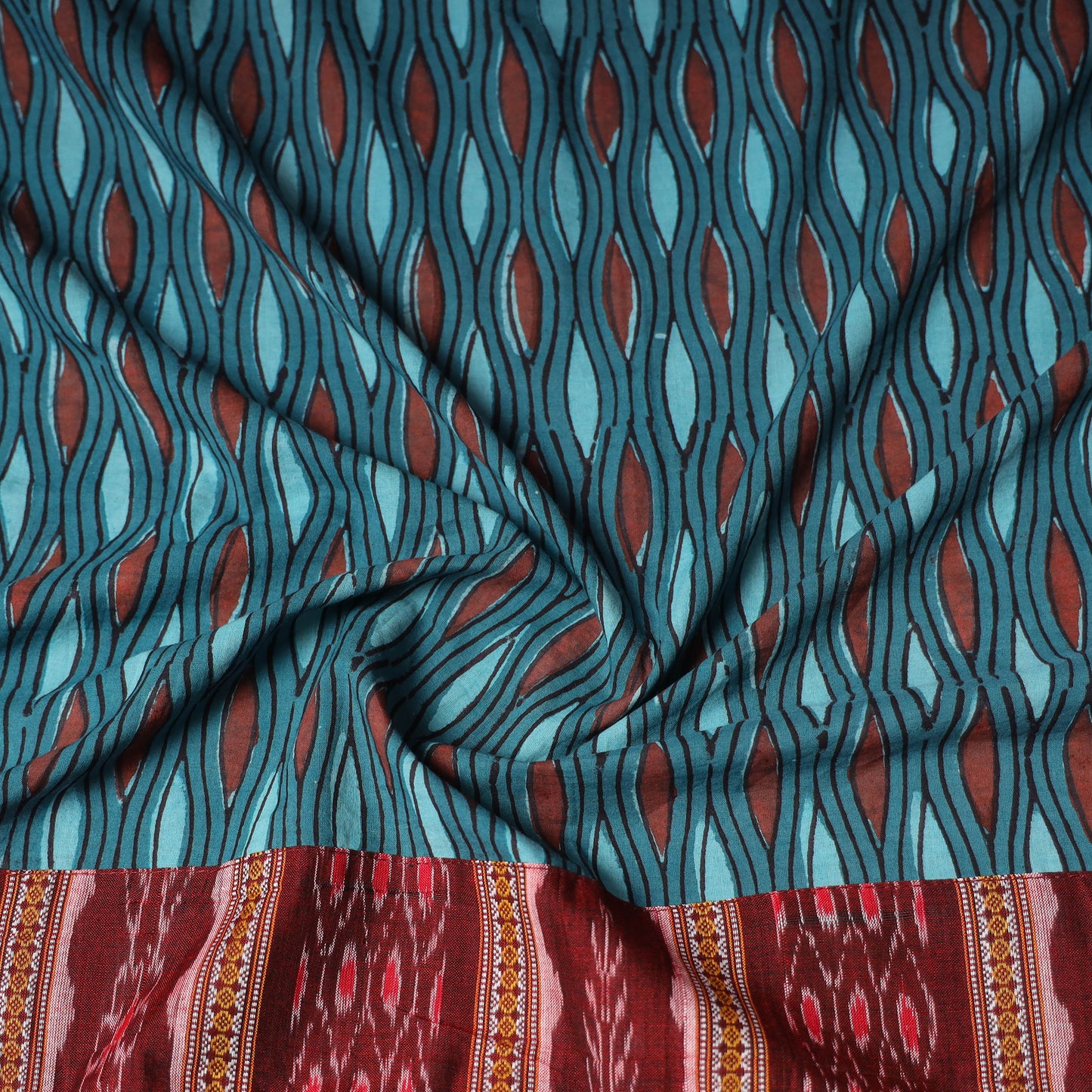 Bagru Hand Block Print Natural Dyed Cotton Blouse Piece 42