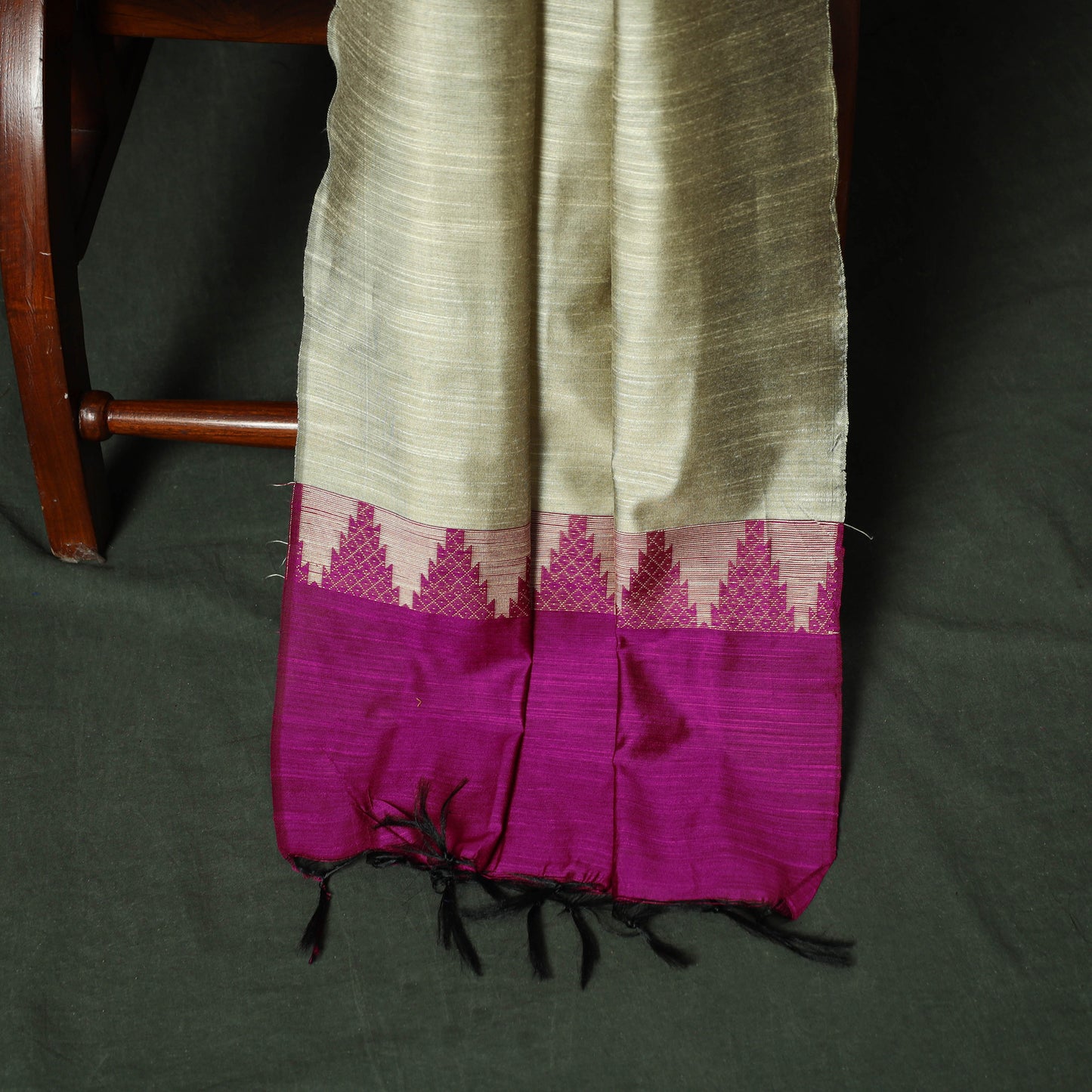Pink - Mangalagiri Silk Cotton Thread Work 3pc Unstitched Dress Material Suit Set 31