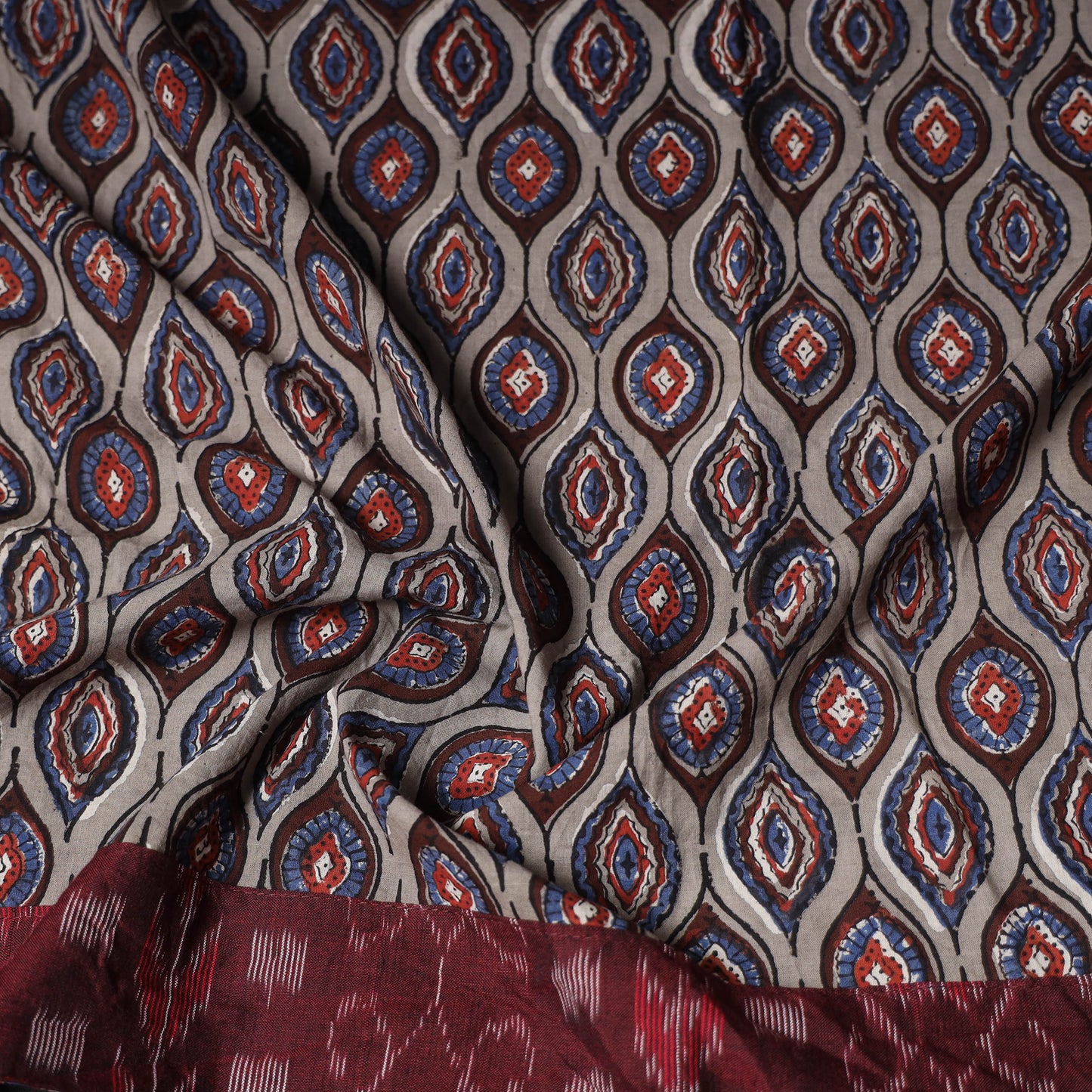 Bagru Hand Block Print Natural Dyed Cotton Blouse Piece 82