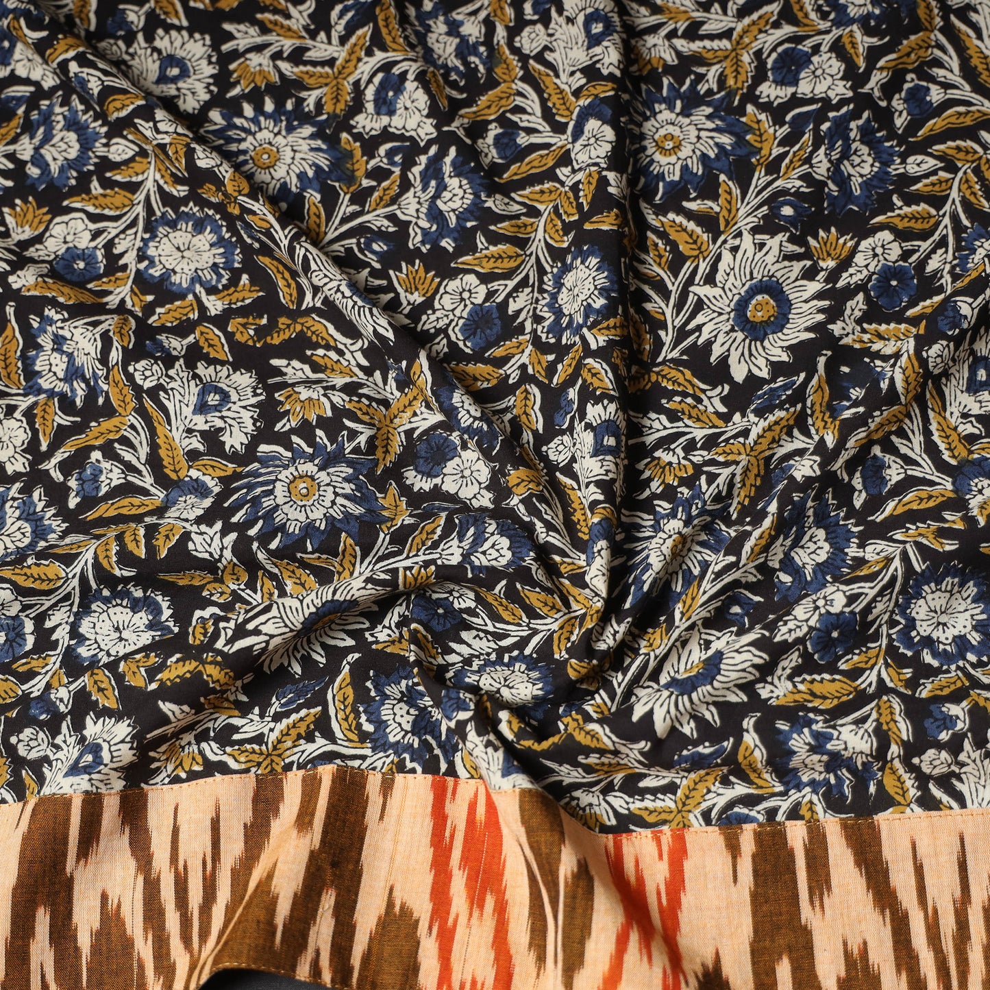 Bagru Hand Block Print Natural Dyed Cotton Blouse Piece 79
