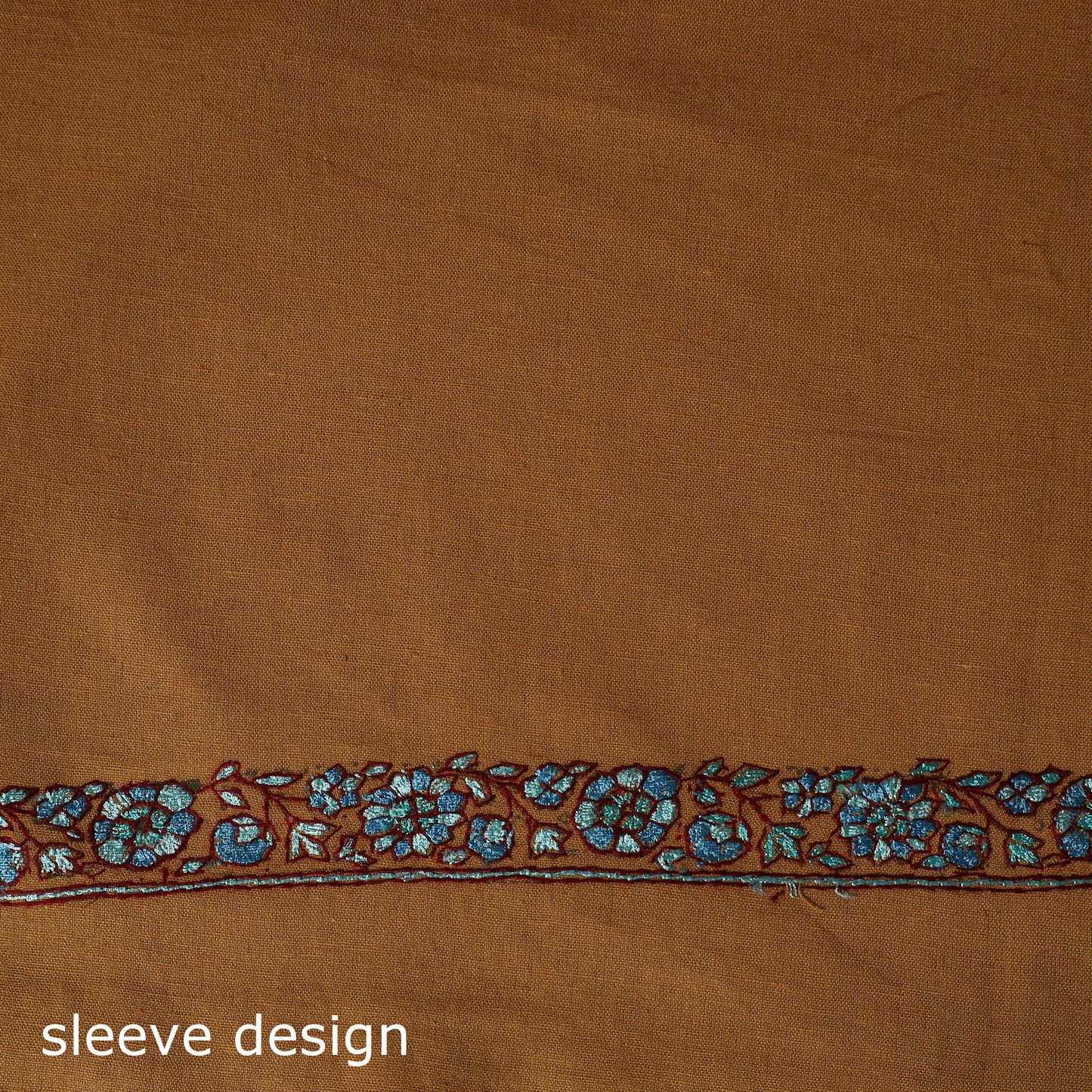 Hand Embroidered Cotton Kashida 2pc Unstitched Dress Material Kurta Set 09