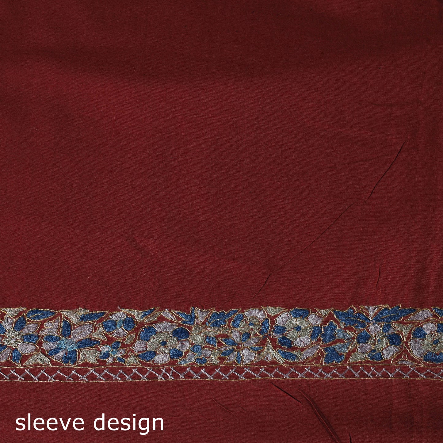 Hand Embroidered Cotton Kashida 2pc Unstitched Dress Material Kurta Set 16