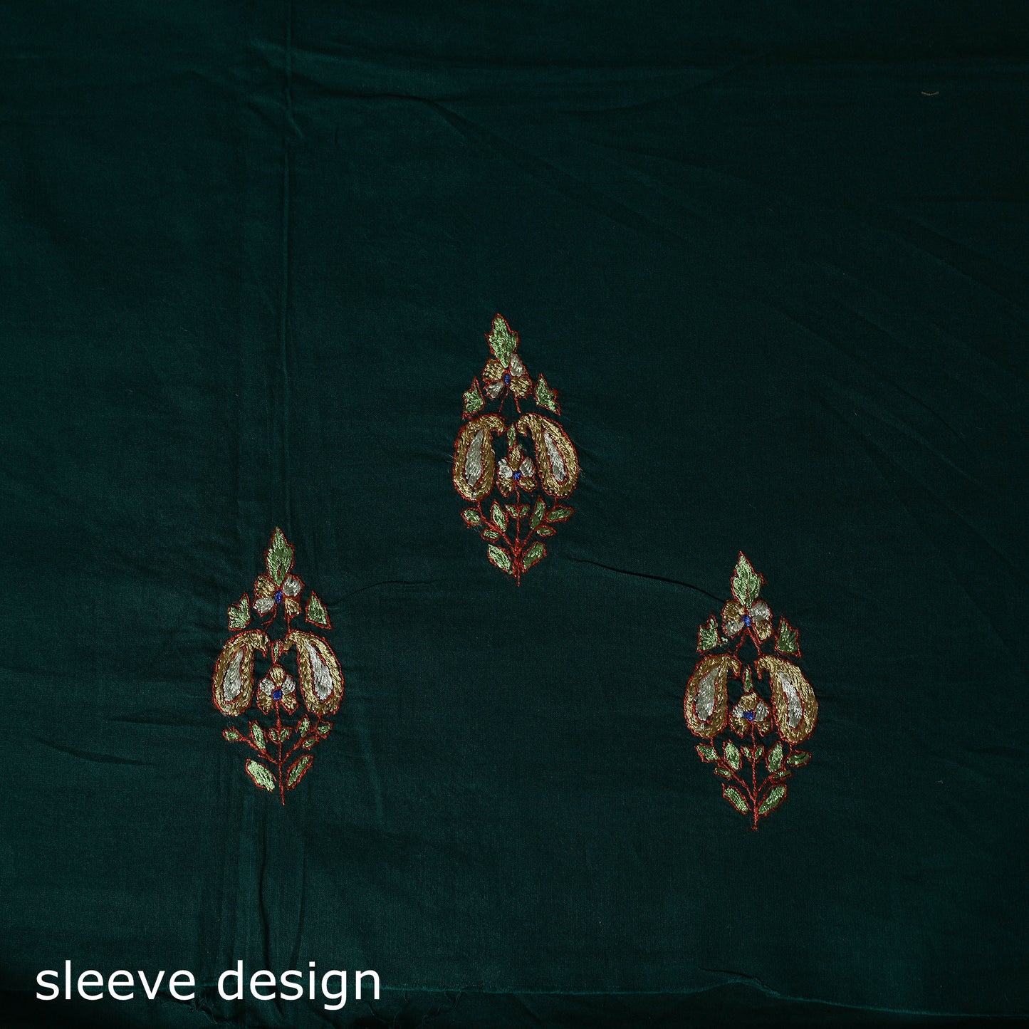 Hand Embroidered Cotton Kashida 2pc Unstitched Dress Material Kurta Set 19