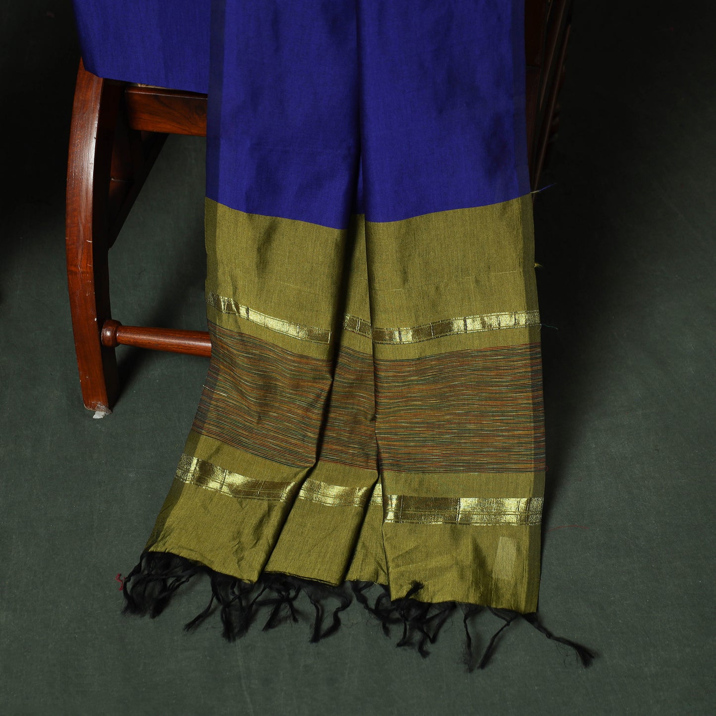 Pochampally Ikat Silk Cotton 3pc Unstitched Dress Material Suit Set 09